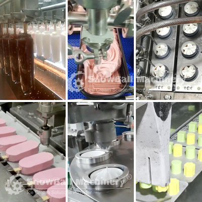 What are the different types of ice cream production lines