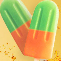 two color ice popsicle, ice lolly, ice pop, ice bar