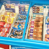Ice cream curved glass chest ice cream showcase freezer demo show
